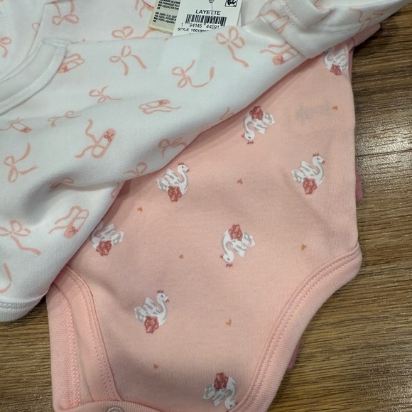 BRAND NEW First Impressions Pink and White Bodysuit Set - Picture 3 of 4